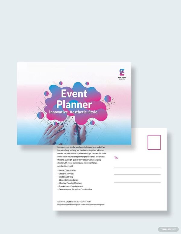 ZITNALTA Studio - Event-Planner-Postcard